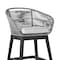 Armen Living Tutti Frutti Indoor Outdoor Counter Height Bar Stool in Black Brushed Eucalyptus Wood with Gray Rope LCTFBAGRBL26 - alternate 9
